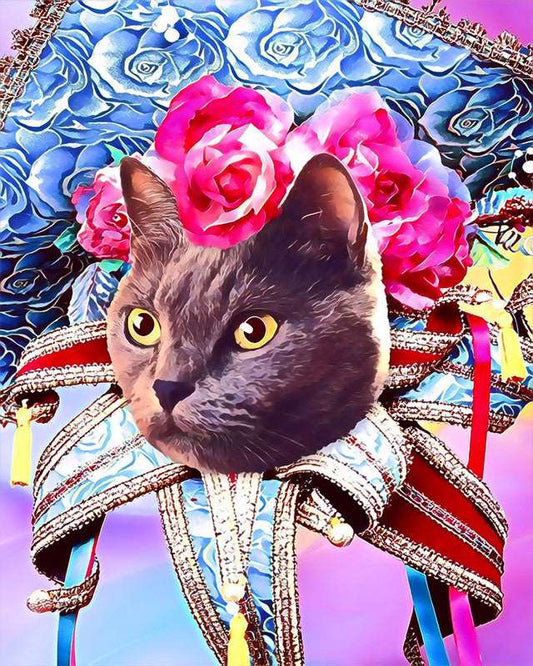 Mardigras Cat Diamond Painting Free Shipping - Diamonddazz