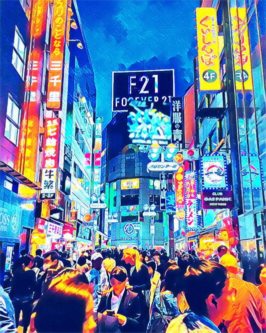 Tokyo Shibuya Diamond Painting Free Shipping - Diamonddazz